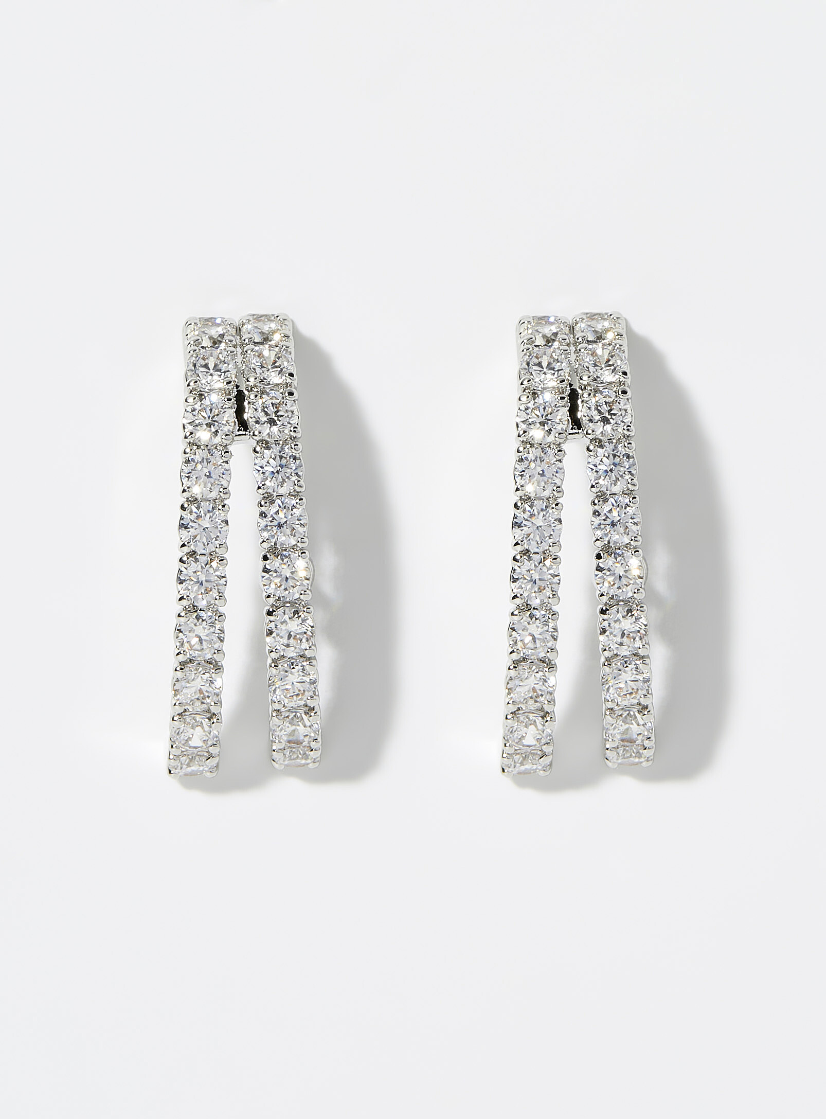 Swarovski - Matrix rod earrings (Women, Grey, ONE SIZE)