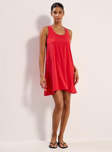 Olivie sleeveless shift dress