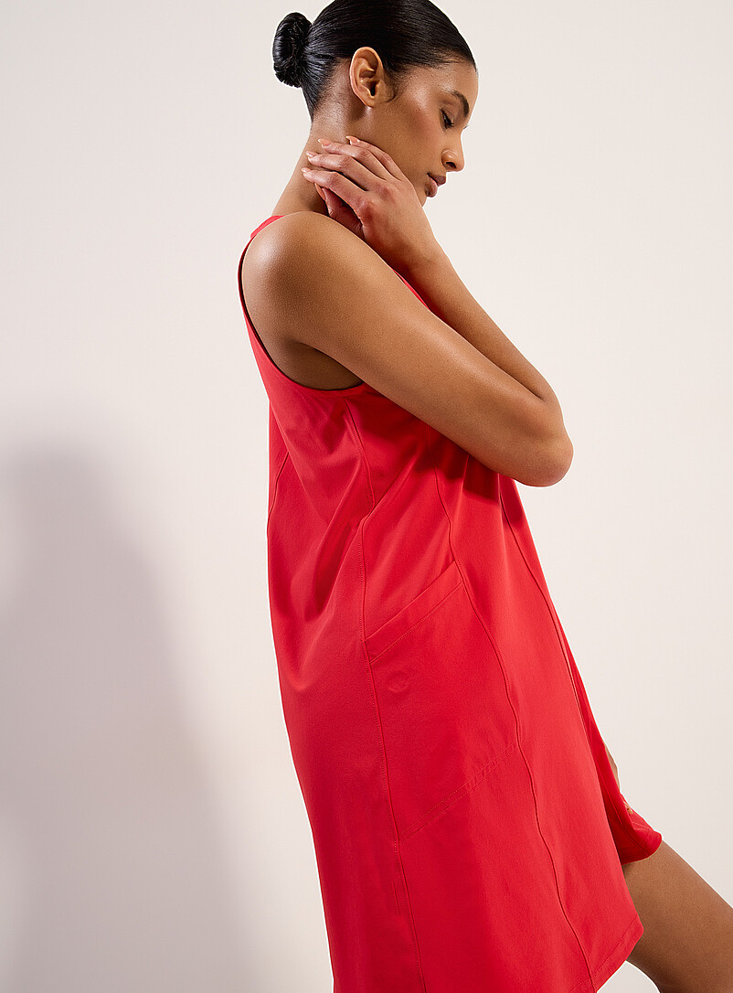 Lol&euml;: La robe droite sans manches Olivie Rouge pour femme