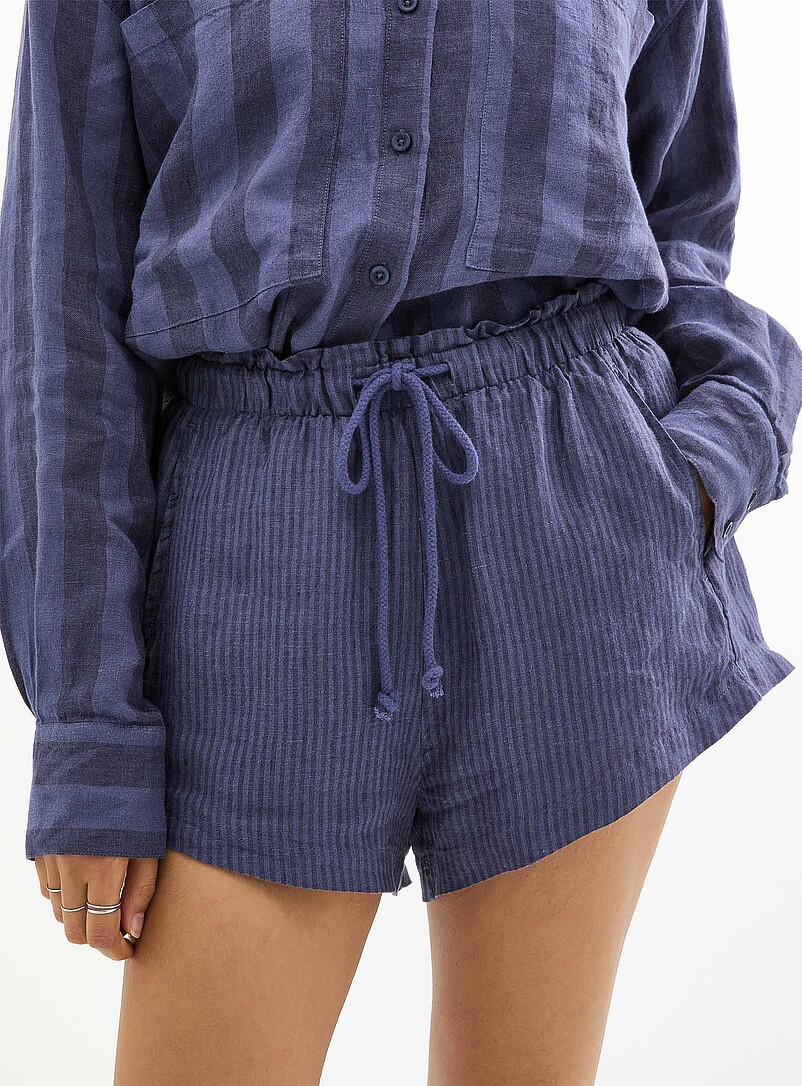 Cute striped linen short product image 2