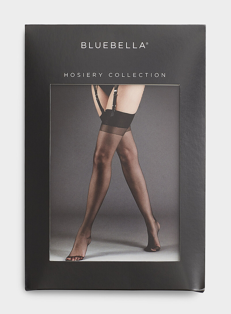 Black sheer garter thigh-highs product image 2