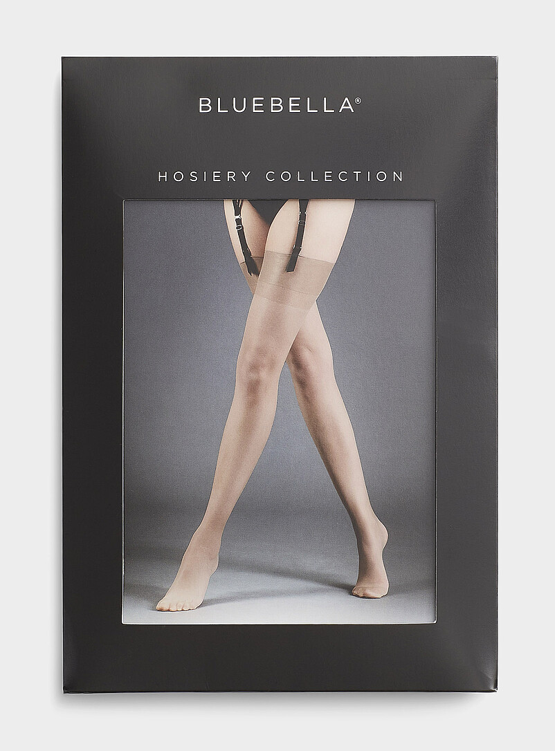 Beige sheer garter thigh-highs product image 2