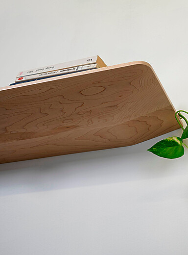 Floating oak shelf