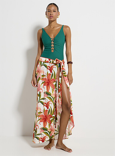 Hibiscus sarong skirt