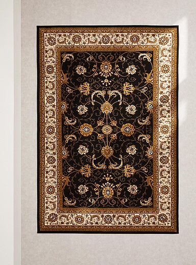 Simons Maison: Le tapis fleurs opulentes Voir nos formats offerts Noir &agrave; motifs