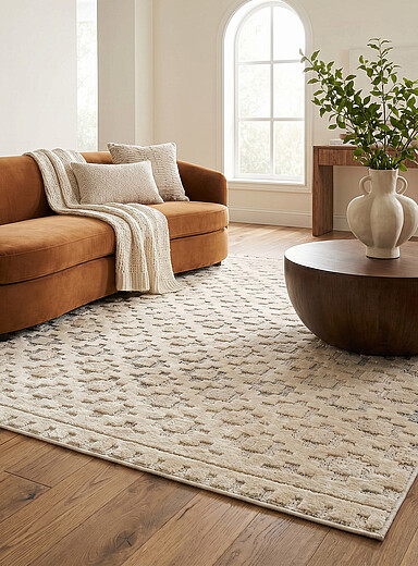 Simons Maison: Le tapis mosa&iuml;que g&eacute;om&eacute;trique Voir nos formats offerts Ivoire - Beige cr&egrave;me