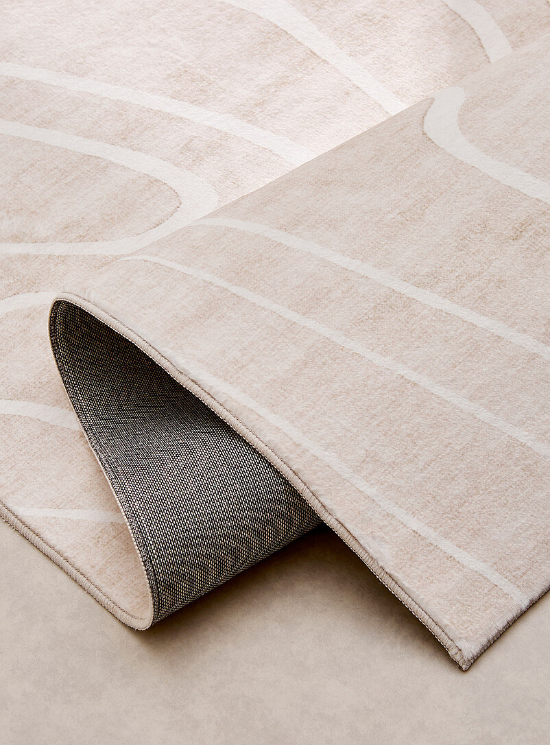 Wavy lines beige rug See available sizes product image 3