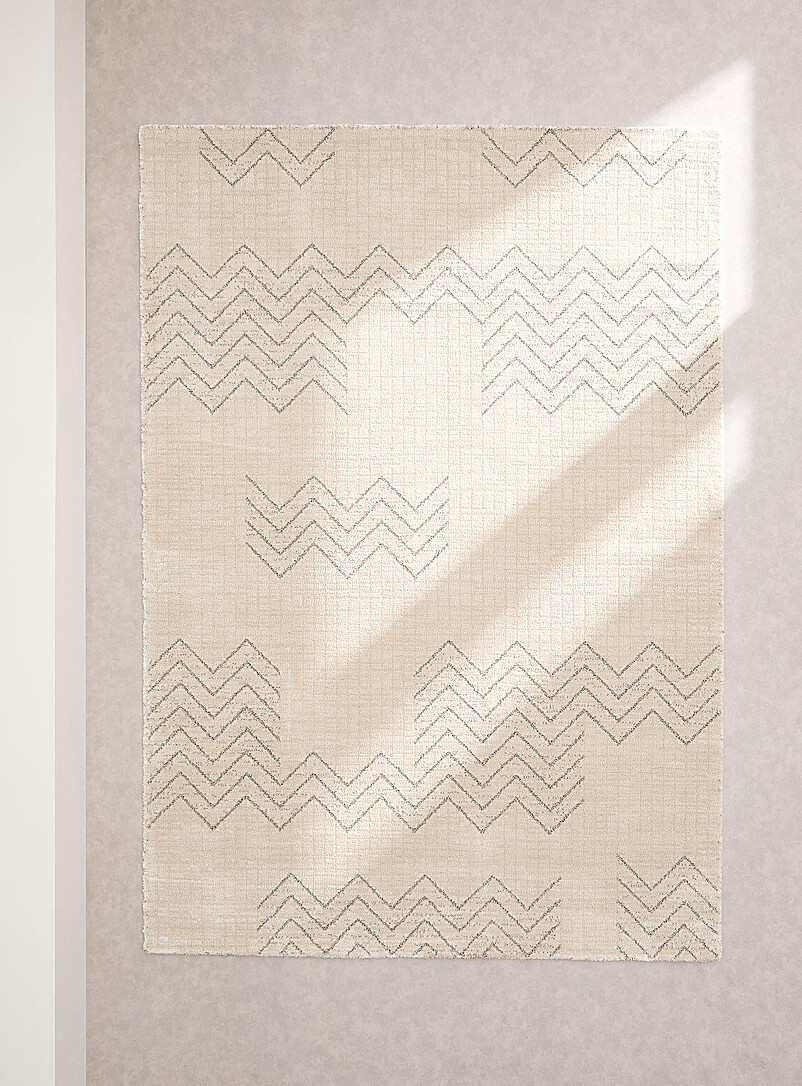 Angular waves beige rug See available sizes product image 2