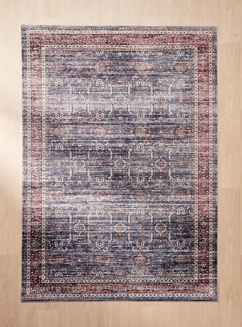 Distressed medallions blue rug See available sizes product image 2