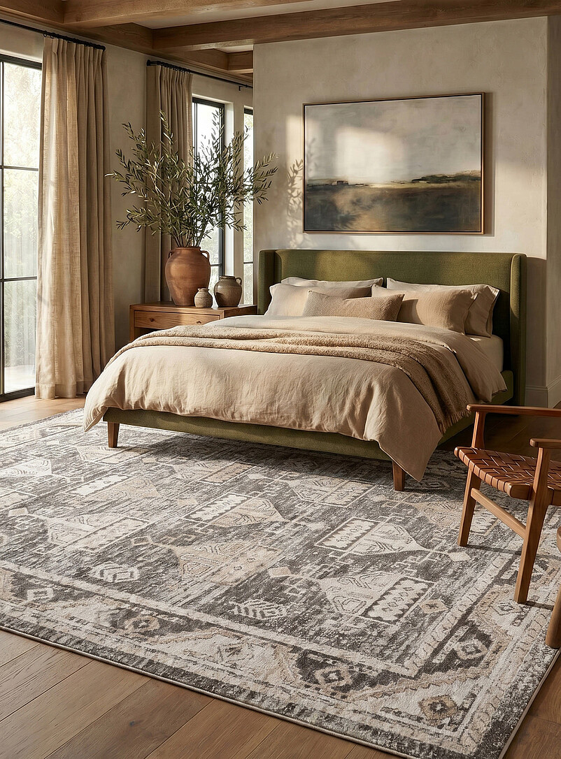 Ancient Domes Distressed Brown Rug See Available Sizes
