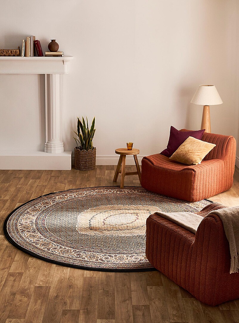 Stripes and micro-patterns round rug See available sizes product image (primary)