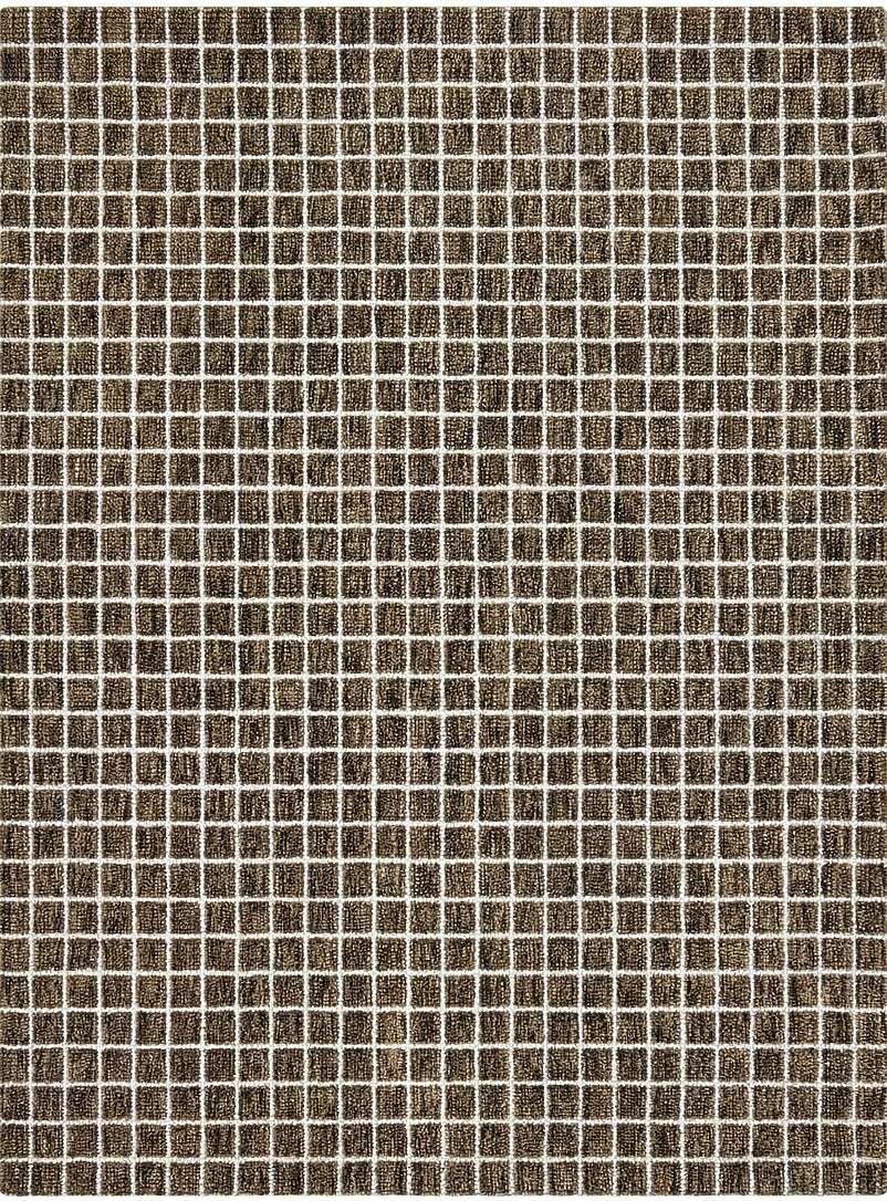 Overlaid grid heathered rug See available sizes product image 2