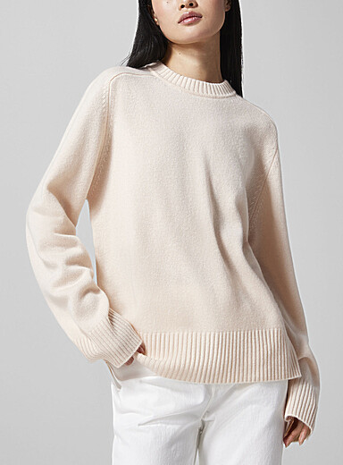 Loulou de Saison: Le chandail pur cachemire Baltra Rose pour femme