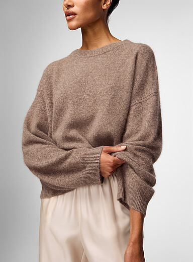 Loulou de Saison Light Brown Tristan yak-blend sweater for women