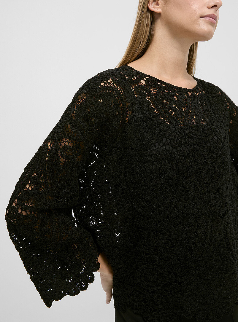 Haut Femme En Velours Noir CAMAIEU - Taille M, Manches Longues, Col Rond, Très Bon état