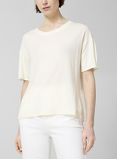 Loulou de Saison Off White Ezra wool-blend T-shirt for women