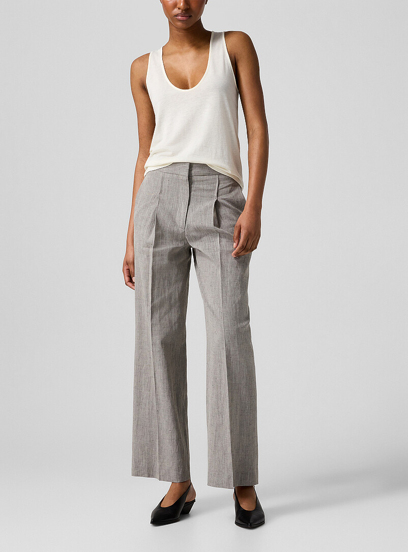 Hamet Cotton-Linen Blend Suit Pant
