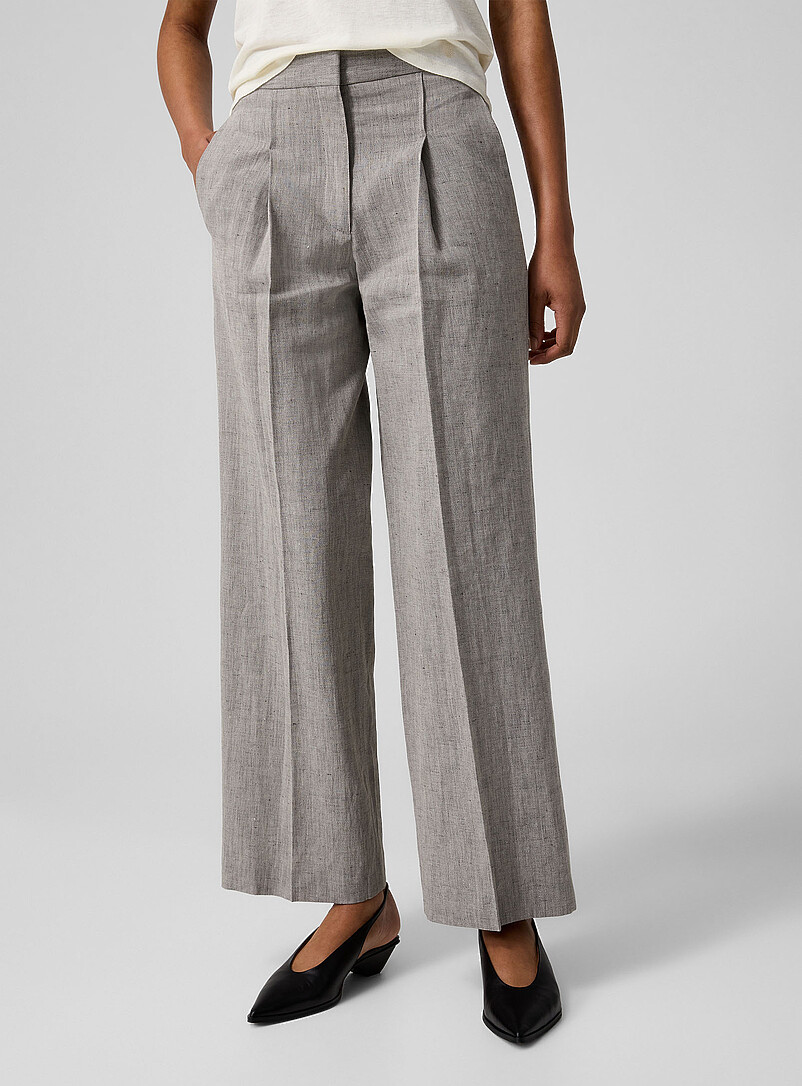 Hamet cotton-linen blend suit pant product image 2