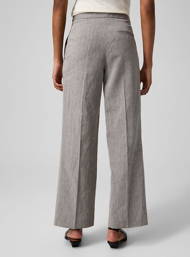 Hamet cotton-linen blend suit pant product image 3