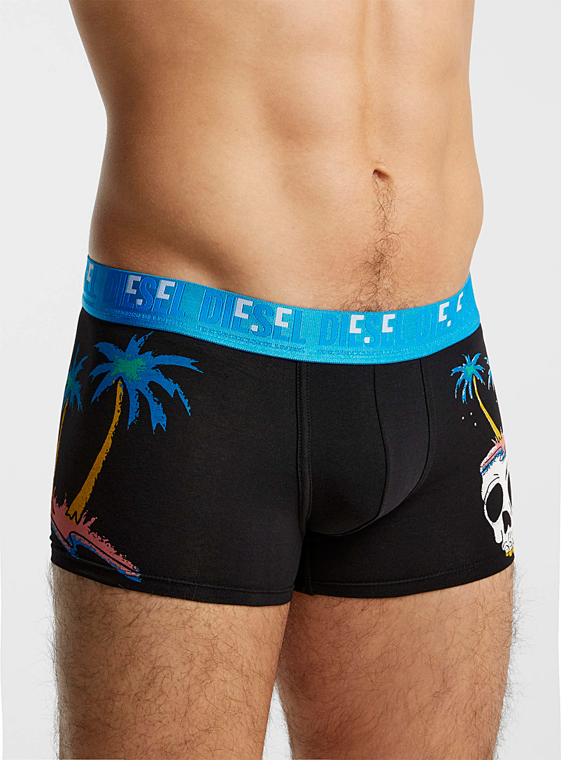 Diesel Patterned Black Scull and palm tree trunk for men