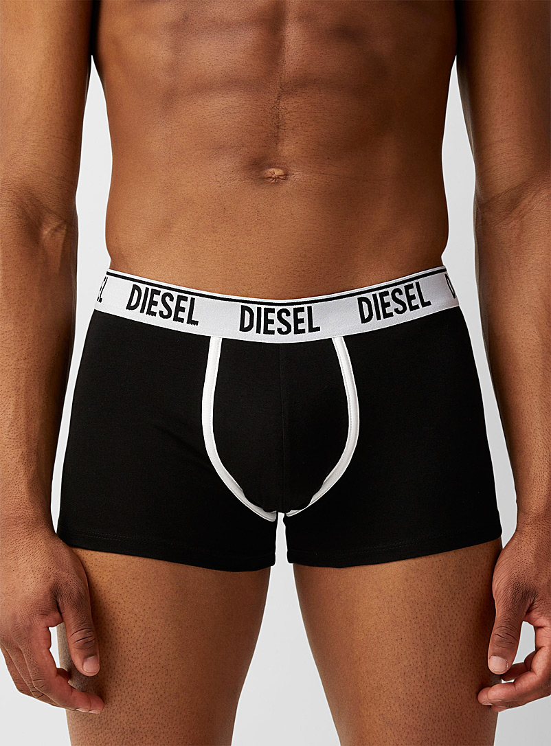 Diesel Patterned Black Contrast-trim black Damien trunk for men