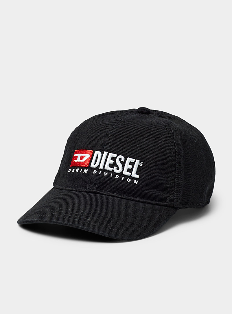 Diesel Black Denim Division signature cap for men