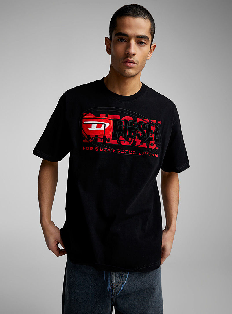 Diesel: Le t-shirt T-Boxt Noir pour homme
