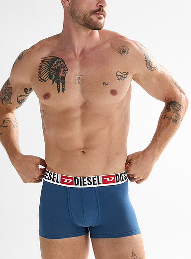 3" logo-waist colourful trunk Cotton