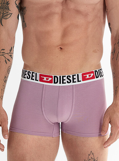 Diesel Dusky Pink 3" logo-waist colourful trunk Cotton for men