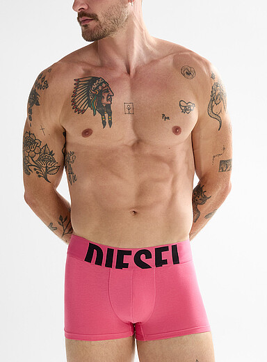 Diesel Pink 2.5" oversized-logo trunk Cotton for men