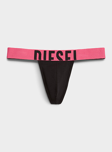 Oversized-logo thong Cotton