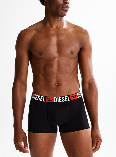 Diesel Black 3" mini roses red logo-band trunk for men