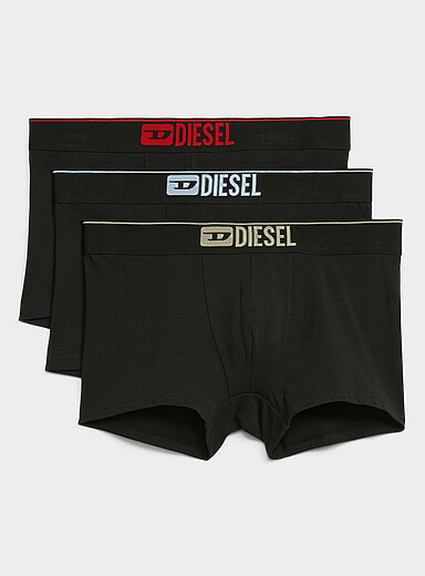 Les boxeurs courts extensibles noirs 3 po Coton Emballage de 3