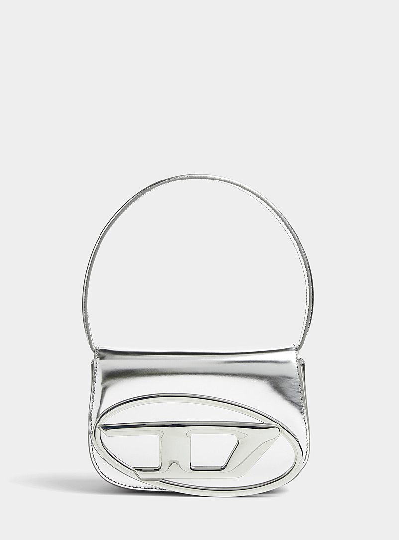 Diesel: Le sac à logo 1DR métallique Blanc pour femme