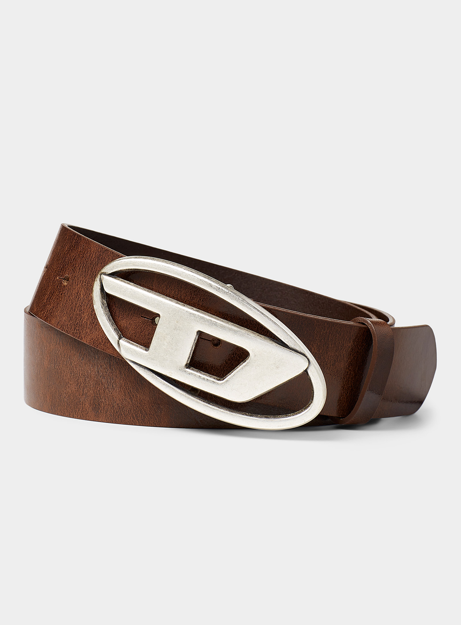 Diesel - Men's Large metallic logo belt