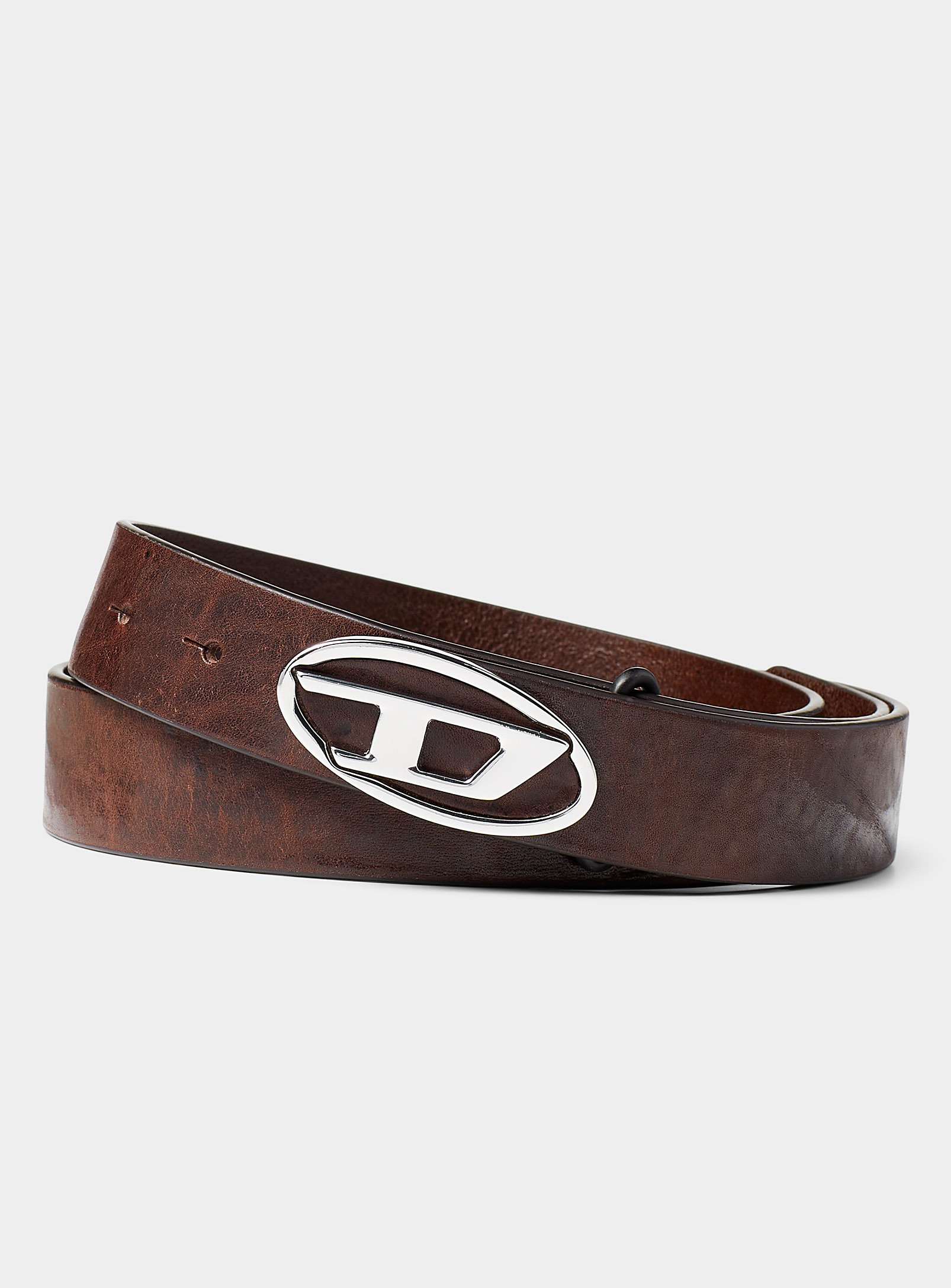 Diesel - La ceinture petit logo métallique