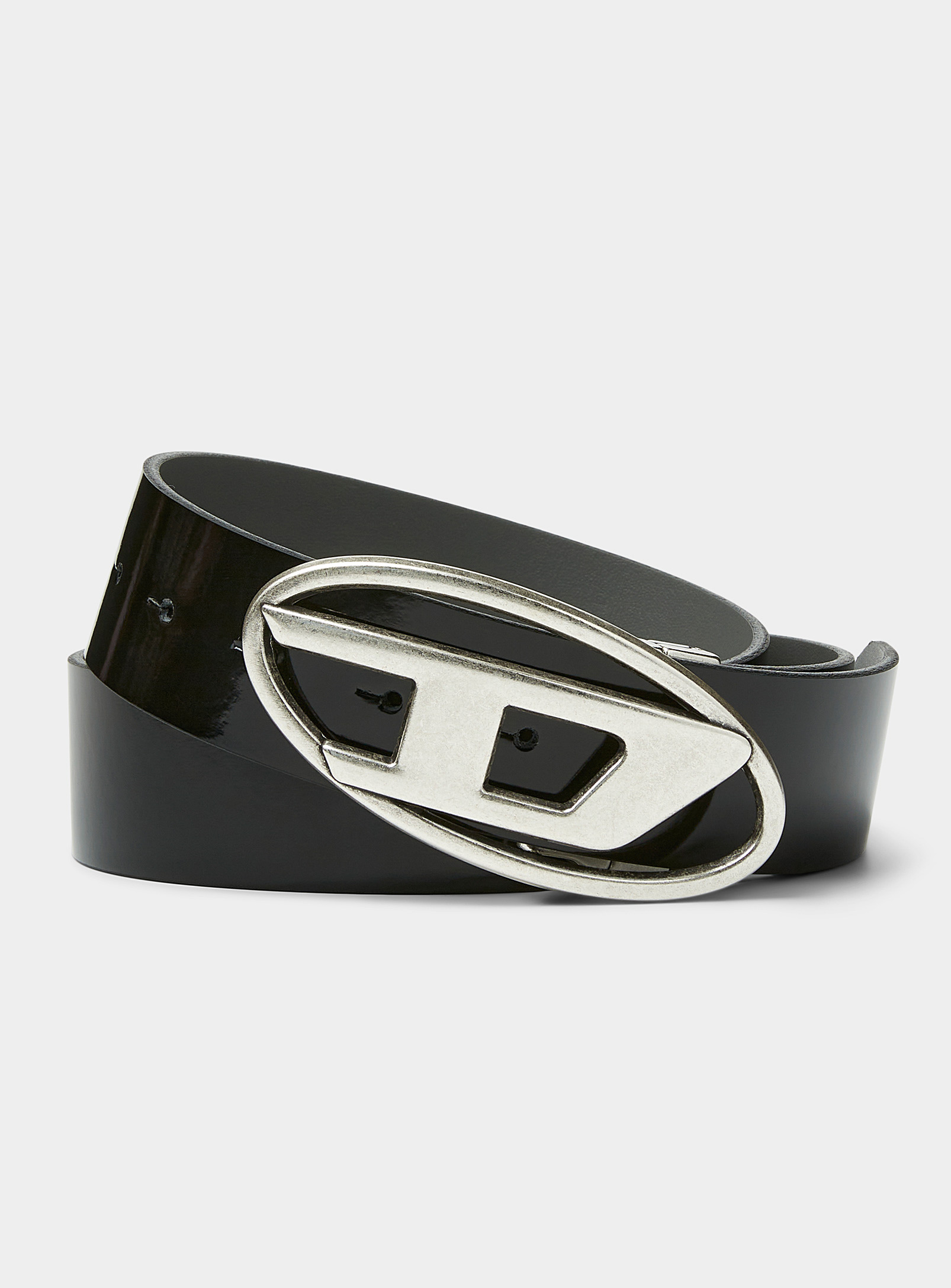 Diesel - Men's Metallic logo reversible belt