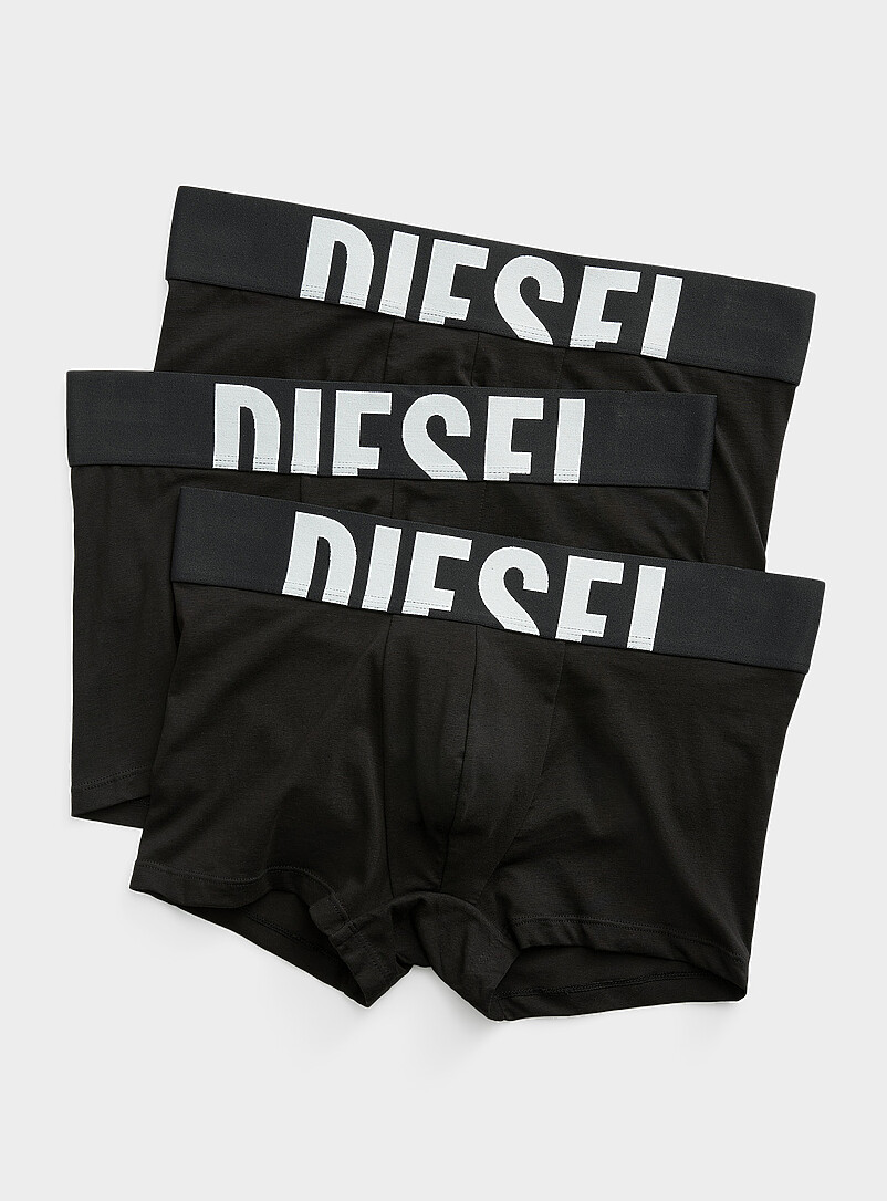 2" logo-waist solid trunks Cotton 3-pack product image (primary)