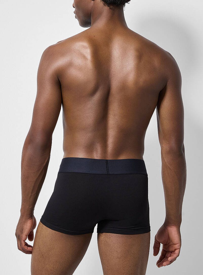 2" logo-waist solid trunks Cotton 3-pack product image 3