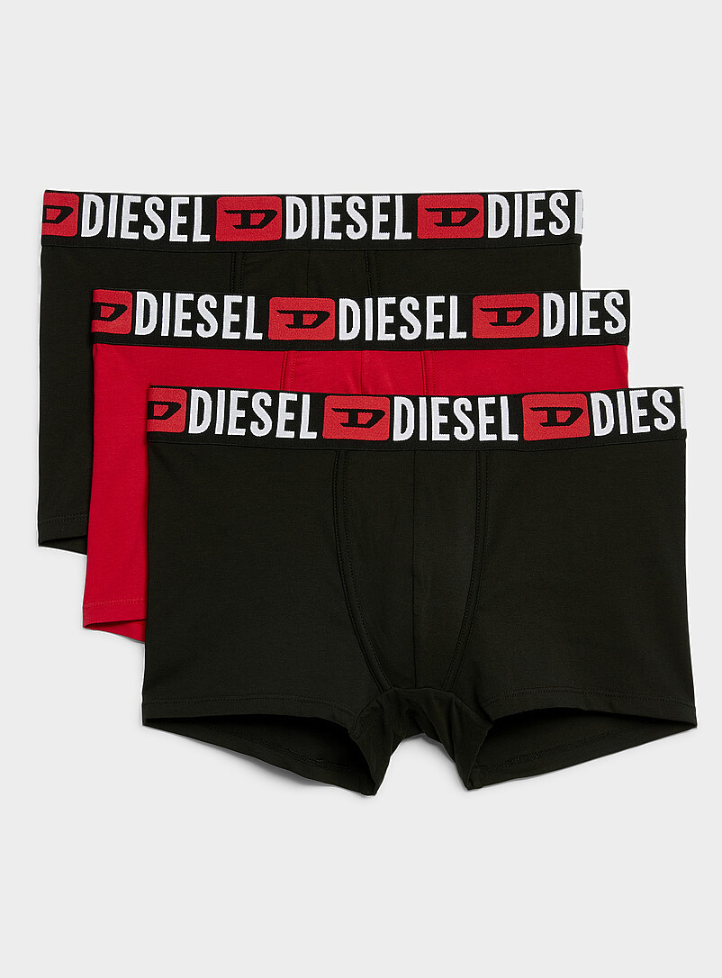 3" onyx/red stretch trunks Organic cotton 3-pack product image 3