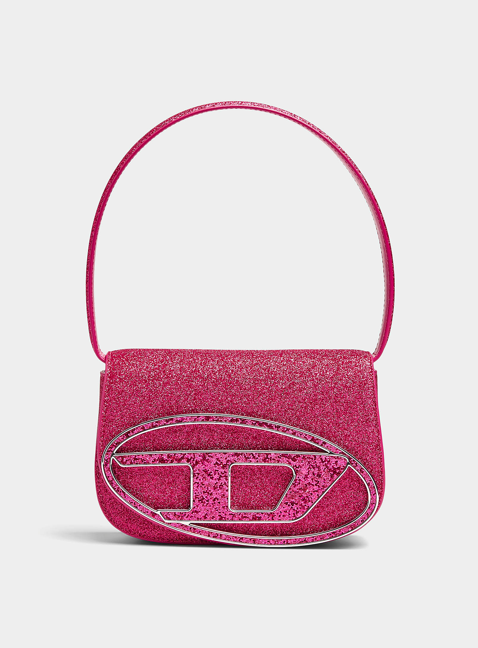 Shop Diesel Sequins 1dr Handbag In Pink