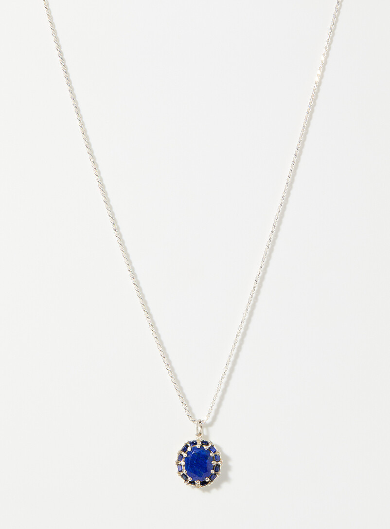 Sapphire pendant necklace product image (primary)