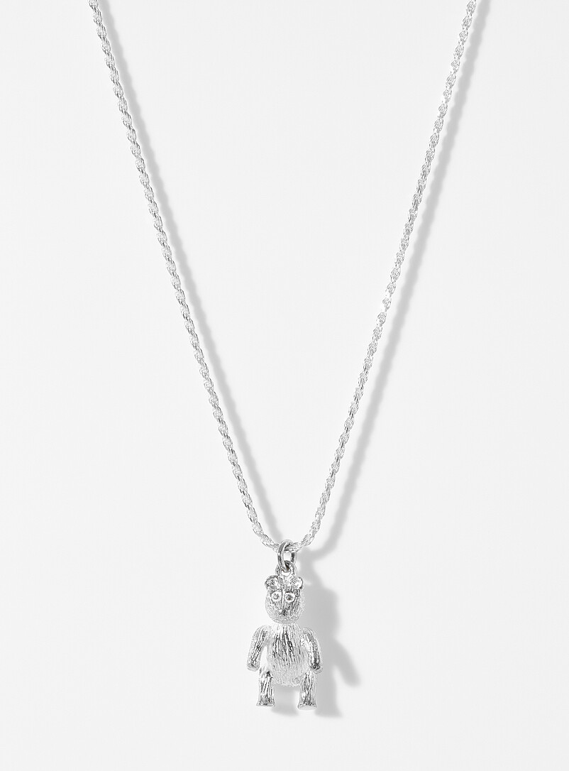 Teddy Bear pendant necklace product image (primary)