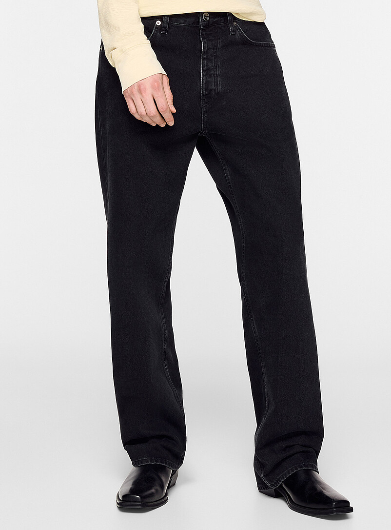 Faded black denim wide-leg jean product image 2