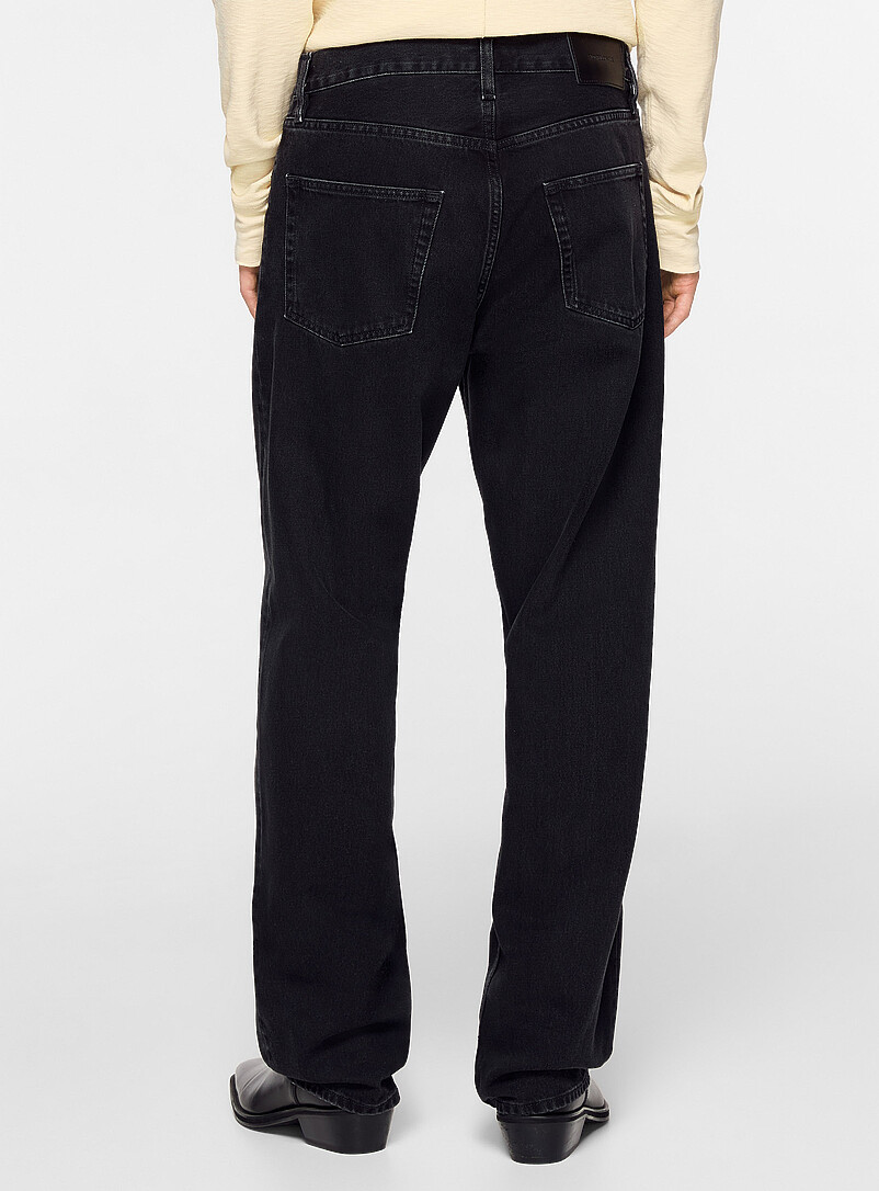 Faded black denim wide-leg jean product image 3