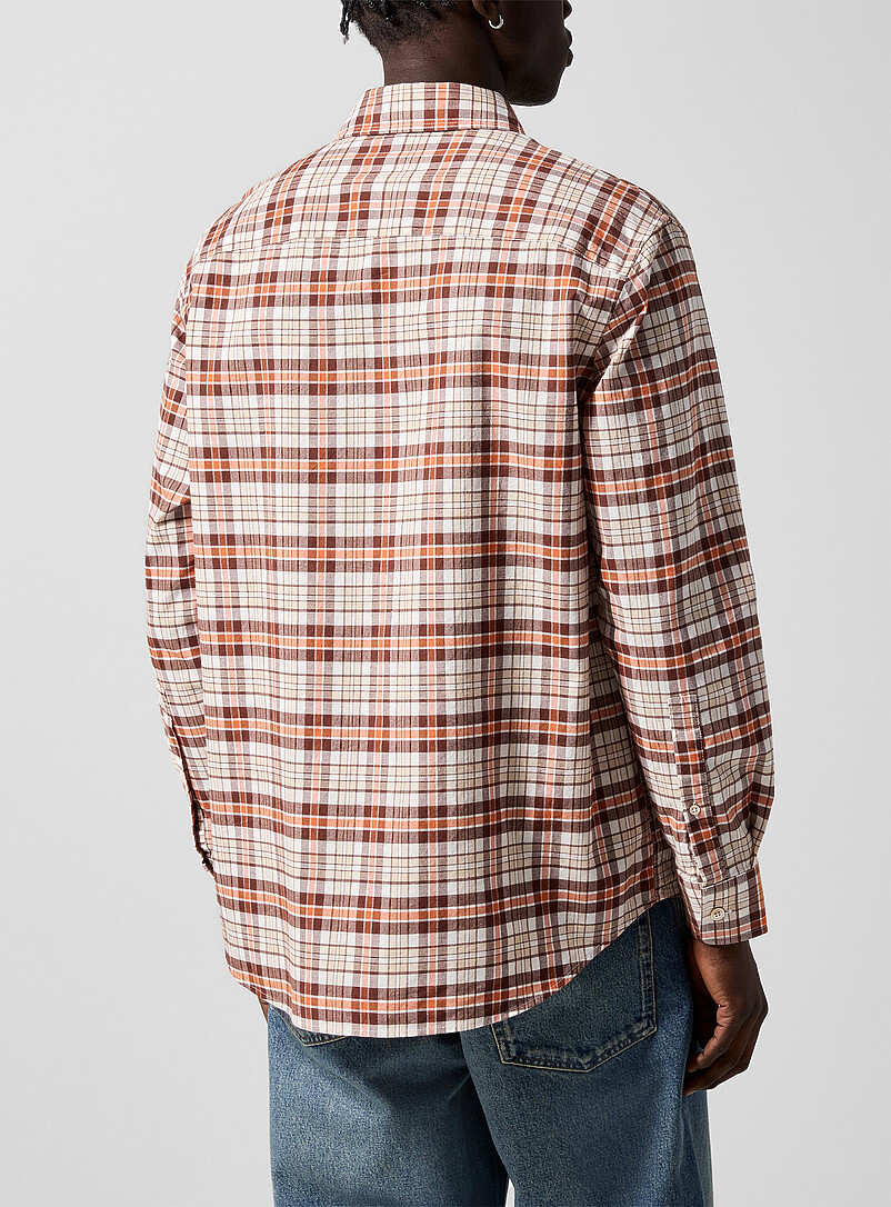 Studio brushed cotton plaid shirt product image 2