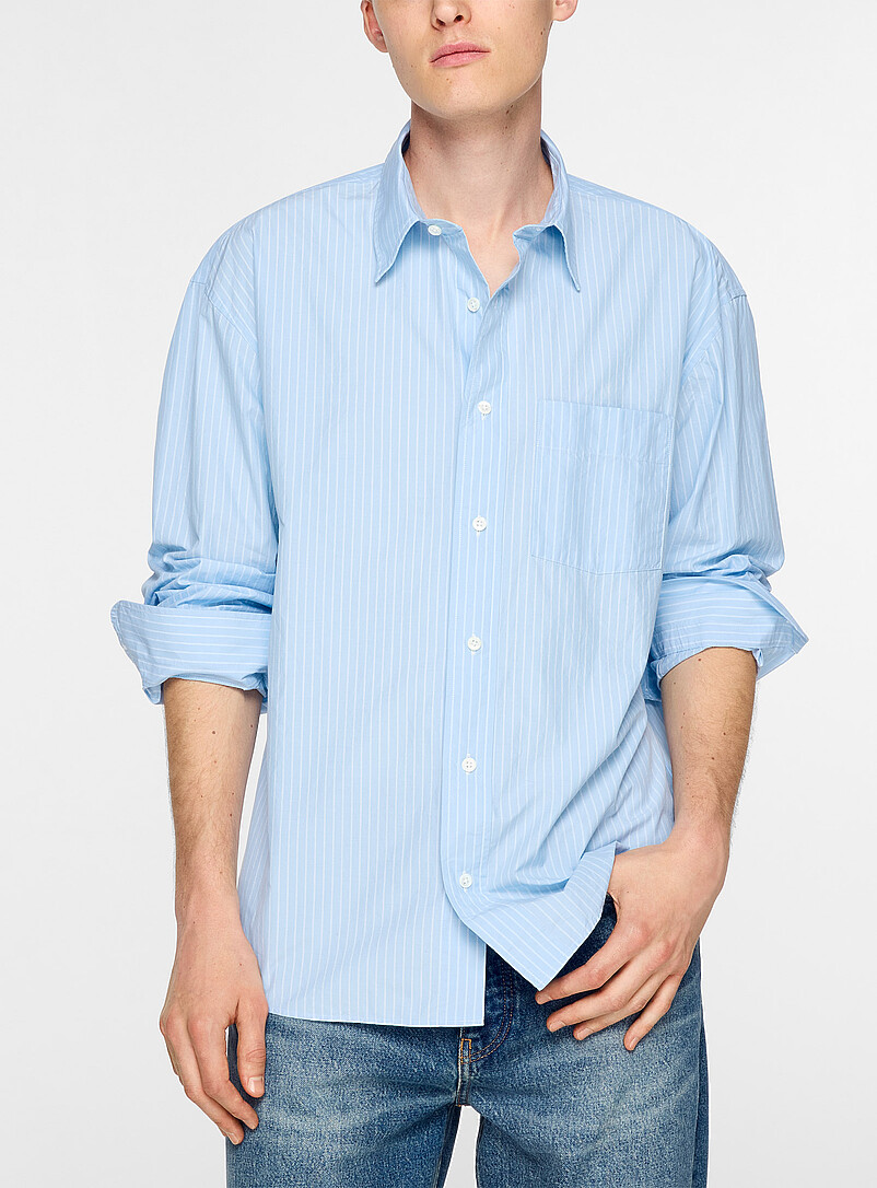 Vertical stripes poplin shirt product image 2