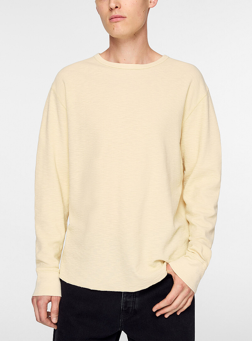 Waffled long-sleeve T-shirt product image (primary)