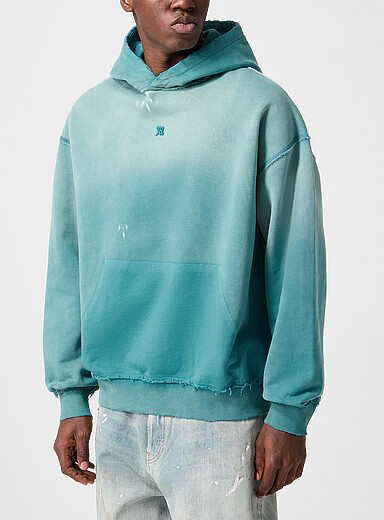 MISBHV Teal Ghost pocket shaded hoodie for men