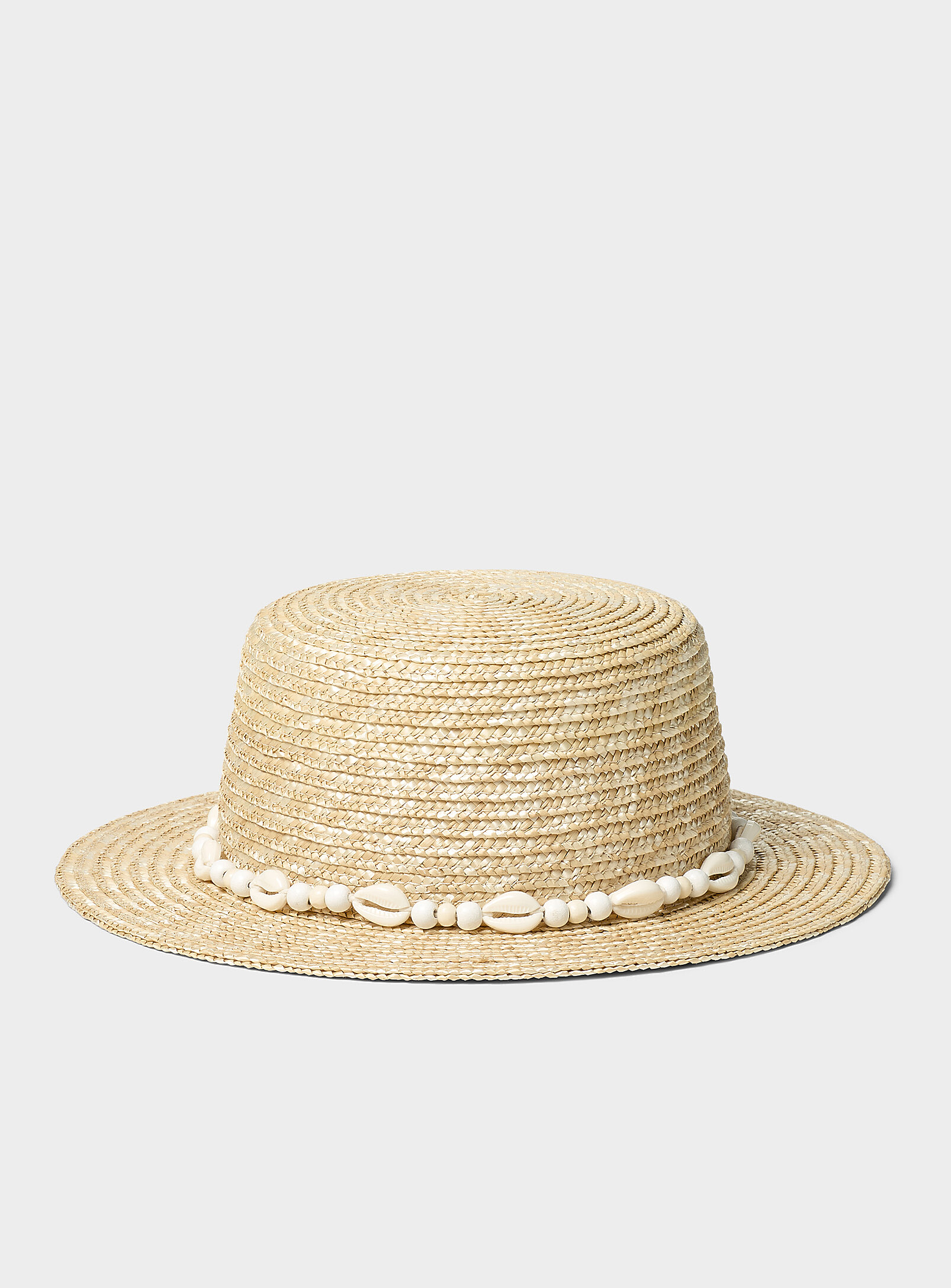 Roxy Shell Straw Hat In Brown
